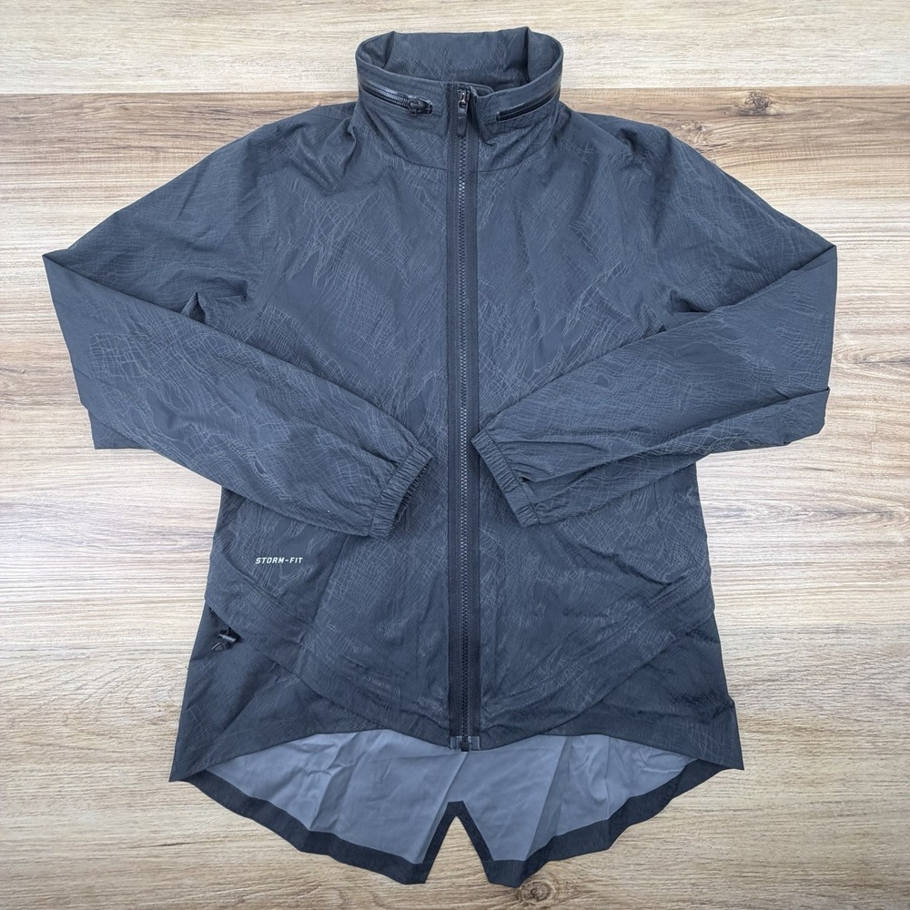 Nike Womens Medium Jacket Storm Fit 5 Gray Camo Full Zip Magnetic Hooded Outdoor